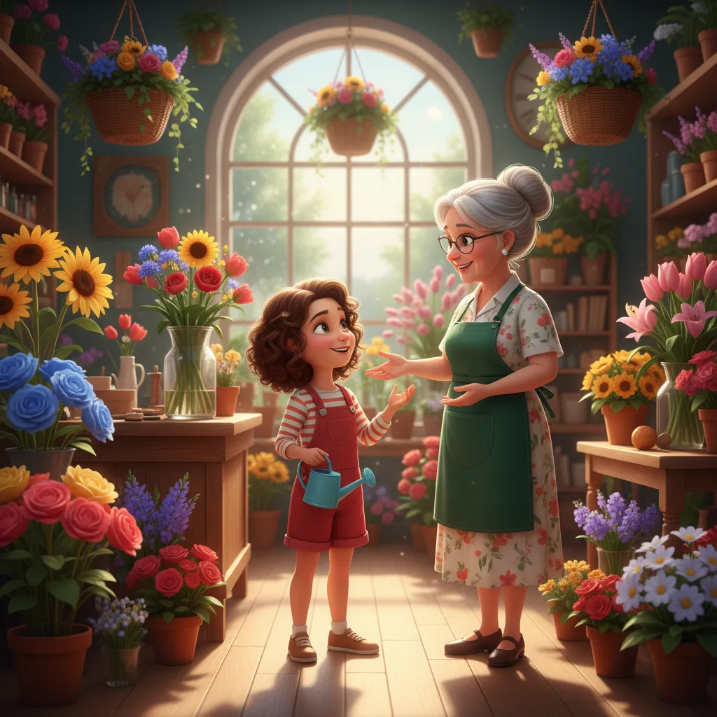 Une visite chez le fleuriste